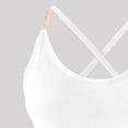 thumbnail image 5 of Umfun Women's Ribbed Scoop Neck Bralette with Open Back Detail - Thin Straps Wireless Crop Top with Removable Cups for Everyday Wear, 5 of 8