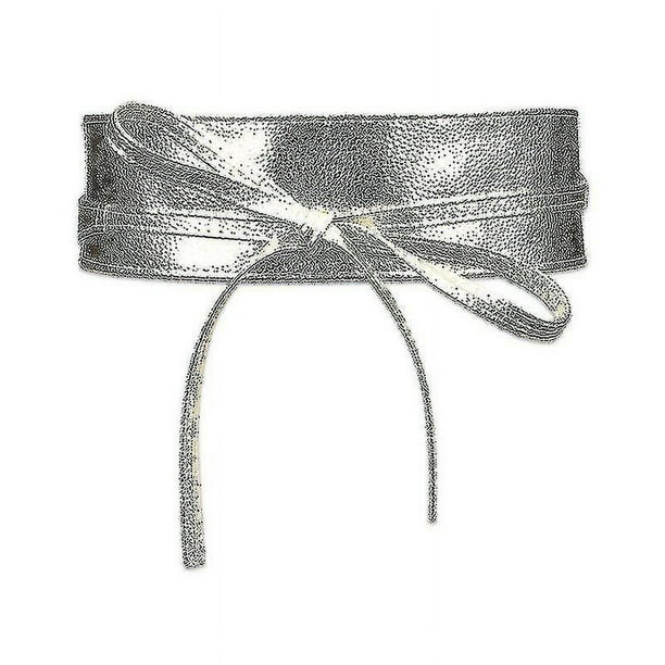 Cinturón ancho para mujer YONGSHENG Cinturón Obi piel sintética suave dorado