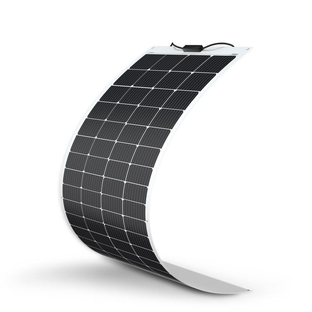 Renogy Panel solar de 200 W, 12 V, monocristalino ligero, ultraflexible, flexible, mono fuera de la red, cargador para vehículos marinos, caravanas, furgonetas, coches, barcos, superficies curvas