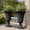 Black Sand, variant on TopComfy 23.6" Tall Plastic Urn Planters for Outdoor Plants Set of 2 Heavy-Duty Classic Indoor Large Flower Pots with Drainage Holes for Garden, Black