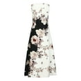 thumbnail image 5 of DYMADE Elegant Floral Print Sleeveless A-Line Midi Long Women Tank Dress, 5 of 5