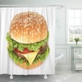 thumbnail image 1 of XDDJA Cheese Colorful Burger Big Hamburger on White Cheeseburger Beef Shower Curtain 66x72 inch, 1 of 1