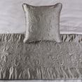 thumbnail image 5 of Handmade Silver CA King 86 x 18 inch Bed Runner without Pillow Cover, Satin Quilted Bed Scarf, Abstract Modern - Silver Soft, 5 of 5