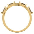 thumbnail image 5 of 0.4 ctw Wedding Band for Women - 18K Yellow Gold Simulated Champagne Diamond Stackable Eternity Ring, 5 of 6