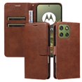 thumbnail image 2 of Wallet Case for Motorola Edge 70 Flip Cover with Card Slots, Magnetic Stand & Strap Brown, 2 of 6