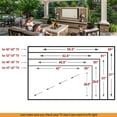 thumbnail image 6 of HOMEYA Outdoor TV Cover LED Flat Screen Television Protector for Slim TVs, Weatherproof Waterproof 600D Oxford TV Covers with Full Zipper Flap, Beige, Fits 48" - 50", 6 of 7