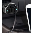 thumbnail image 5 of Aduro 4 Port Car Charger Adapter for iPhone Samsung and More (Black), 5 of 8