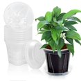 thumbnail image 1 of YALIOURS Clear Nursery Pots,10 Pack 6 Inch Clear Plant Pots with Saucer, Transparent Plastic Garden Pots with Drainage Hole for Ou, 1 of 7