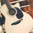 thumbnail image 2 of SHOWERORO Acoustic Guitar Protective Plate Guitar Pickguard Black PVC Guard 1Set, 2 of 5