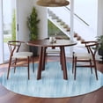 thumbnail image 4 of Round Area Rug 8 Ft, Light Blue Washable Non-Slip Circle Carpet for Living Room/Bedroom, Modern Abstract Art Ombre Striped Collection Low-Profile Large Area Rugs for Indoor, 4 of 7