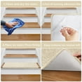 thumbnail image 5 of Pure Era Bullnose Carpet Stair Treads Protector Cover 9" x 30" Indoor Non Slip Self Adhensive Set of 12,Beige, 5 of 9