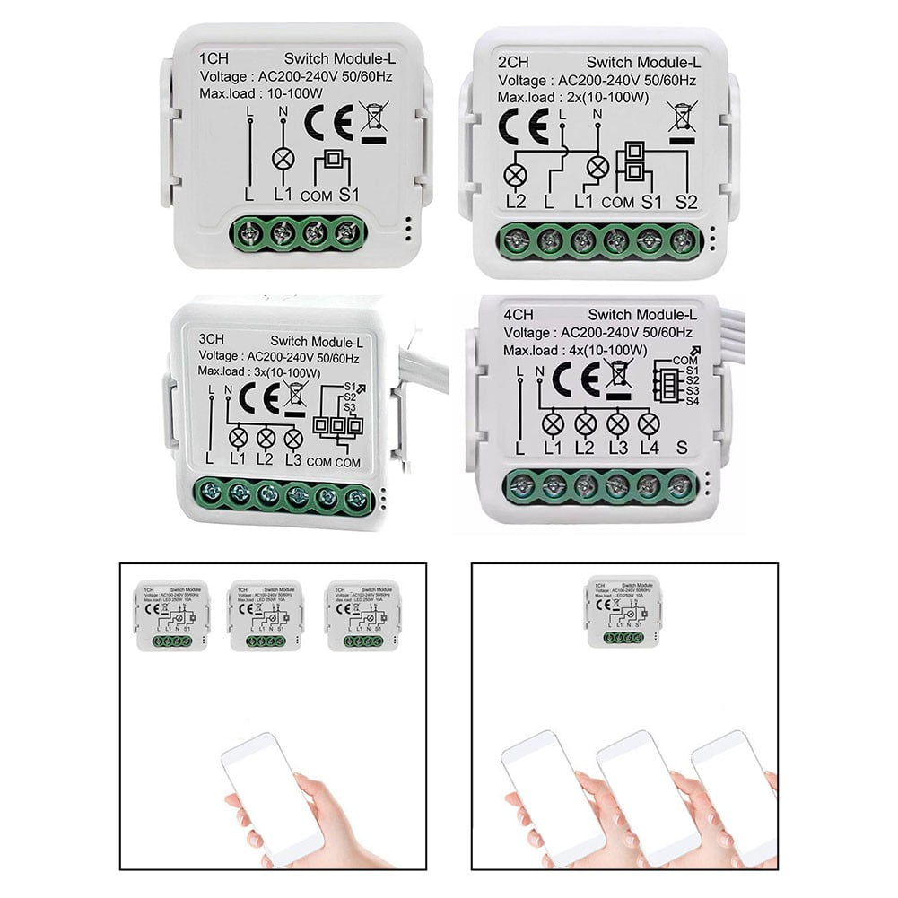 For Tuya for Zigbee for Smart Light Switch Module, No Neutral Conductor Required A