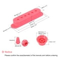 thumbnail image 3 of Uxcell Plastic Pick Up Cover Single Coil Cover Switch Tip 1 Volume and 2 Tone Knobs Pink for Guitar, 3 of 5