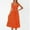 Orange, variant on Lisbinx Semi Formal Dresses for Women Sleeveless Crew Neck Solid Sun Dress Tank Dresse Pleated Design Loose Fit Flowy Maxi Dresses Linen Active for Casual Outings