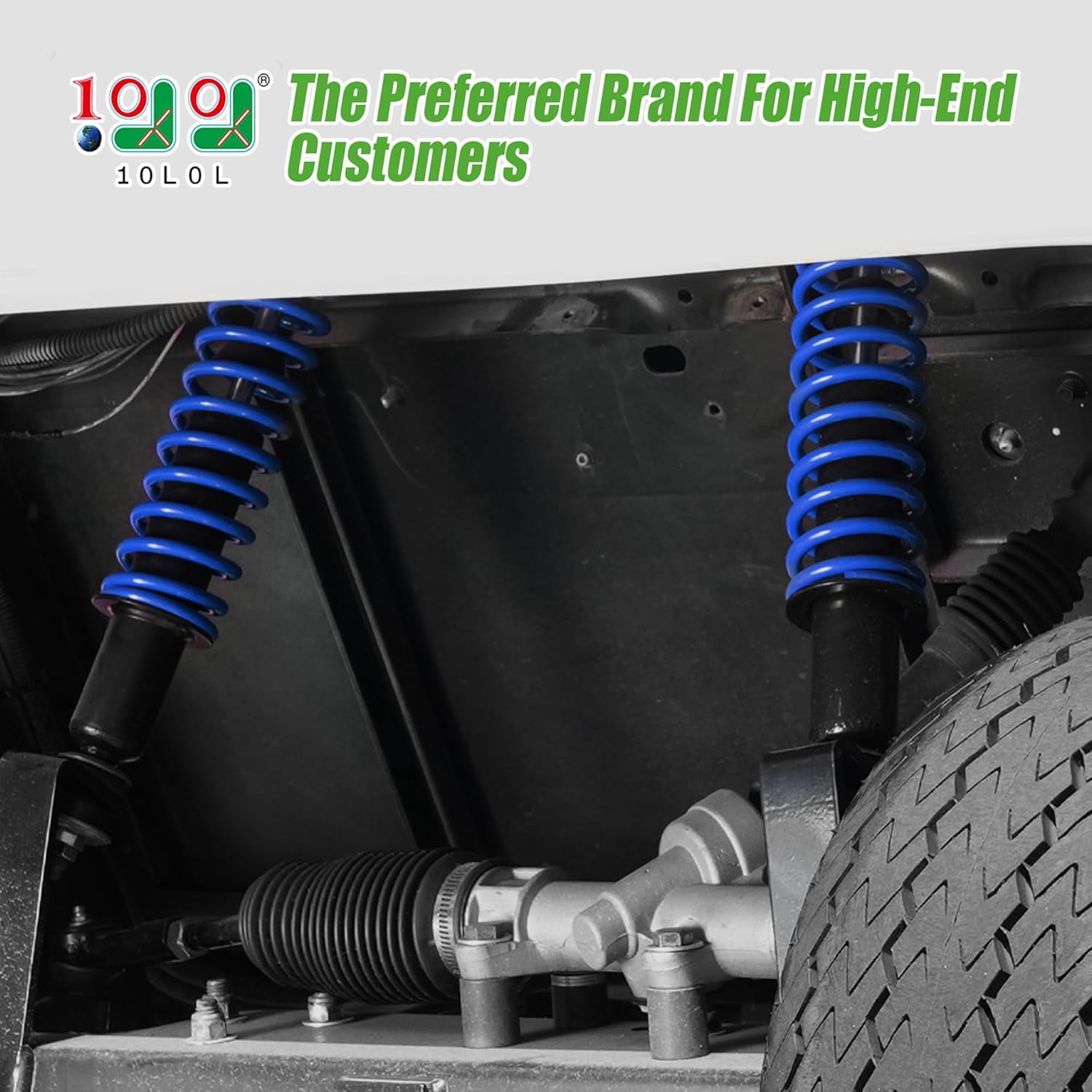 10L0L Golf Cart Front /Rear Shock Absorber Heavy Duty Coil Over Shocks for EZGO TXT Medalist 1994-up 76418-G01, 70928-G01