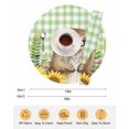thumbnail image 6 of 15 Inch Round Placemats Set of 4, Groundhog Day Non Slip Heat Insulation PP Table Mats, Green Plaid Sunflower Spring Floral Washable Place Mats for Kitchen Dining Party Table Decor, 6 of 7