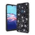 thumbnail image 2 of GSA Glitter Bling Shinny Hybrid Case Cover for Motorola Moto E 2020 Black, 2 of 3