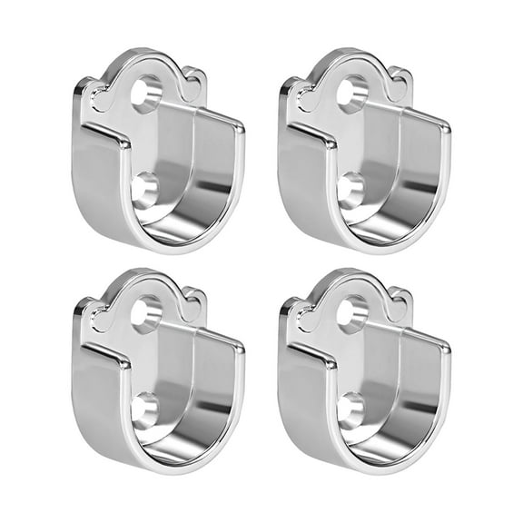 Uxcell Wardrobe Closet Rod Bracket Fit Rod Dia 0.98" Zinc Alloy 4 Pack 19mm