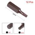 thumbnail image 2 of 12pcs 25mm Long 1/4" Hex Shank H2.5 Hex Screwdriver Bits S2 Alloy Steel, 2 of 4