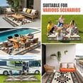 thumbnail image 4 of Southwest Geometric Outdoor Rug for Patio/Deck/Porch, Non-Slip Large Area Rug 5 x 7 Ft, Brown Mexican Aztec Boho Tribal Indoor Outdoor Rugs Washable Area Rugs, Reversible Camping Rug Carpet Runner, 4 of 8