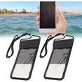 thumbnail image 1 of Waterproof Phone Pouch, 2 Pack Universal Cellphone Dry Bag Case, Underwater Phone Holder with Neck Lanyard, for iOS 12 12Pro 11 11Pro XR XS up to 6.4in, 1 of 5