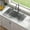 Black, variant on DELUXE LIVING 33 Inch Drop In Kitchen Sink with Accessories, 16 Gauge Single Bowl 304 Stainless Steel Stepped Sink, Workstation Kitchen Sinks 5 Accessories include Drain Strainer, Gun black