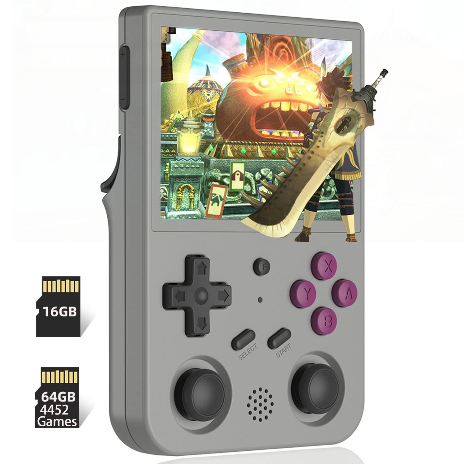 Airuidas RG ARC-S Retro Handheld Game Linux System RG3566 4.0 inch IPS  Screen,RGARC S with1G 128GTF Card Pre-Installed 4541 Games Supports 5G WiFi  4.2