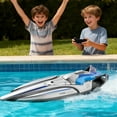 thumbnail image 3 of Remote Control Boat, 15KM/H Fast RC Boat with 2 Rechargeable Batteries, Pool Toys Water Toys for Boys & Girls, 3 of 7