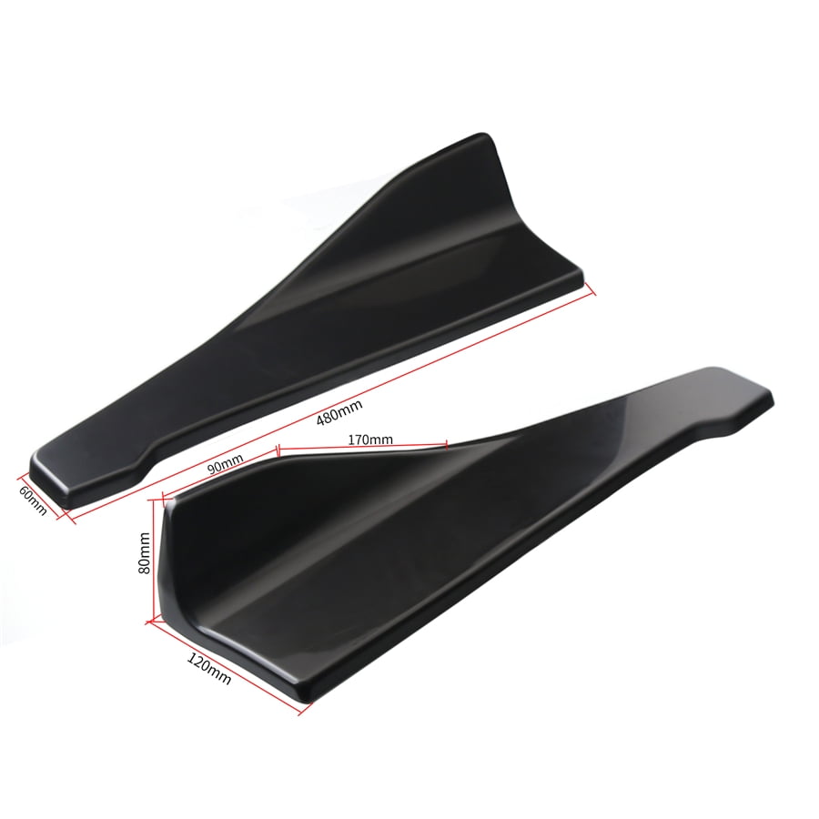 Buy Pair 19 Inch Car Rear Bumper Wing Lip Side Skirts Panel Body Kit
