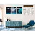 thumbnail image 2 of Wall Decorations For Living Room Moon Deer Ocean Landscape Picture Teen Room Decor Wall Art For Bedroom Modern Decor PieceMoon Wall Art 3 Piece Wall Art（Only canvas）, 2 of 6