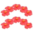 thumbnail image 4 of 20pcs Flores de hibisco artificial para fiesta tropical flores hawaianas Cabeza de flores artificiales para decoraciones de verano y manualidades de bricolaje, 4 of 5