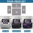 thumbnail image 6 of FKELYI Stretch Recliner Slipcover for Single Seat Reclining Chair Marble Purple Rose Butterfly Moon Print Sofa Couch Cover with Pocket Furniture Protector, 4 Pack, 6 of 7