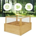 thumbnail image 4 of Gymax Raised Garden Bed Guard Fence Wooden Garden Box with 9 Grids & Critter, 4 of 10