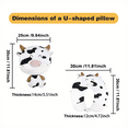 thumbnail image 6 of Kids Travel Pillow - 2-in-1 Deformable Kids Neck Pillow for Traveling, Soft U-Shaped Pillow with Adorable Animal Design, Comfy Sleep and Play, Ideal for Airplanes Travel - Milk Cow, 6 of 7