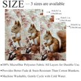 Cute Squirrel Soft Throw Blanket Cozy Fleece Sofa Bed Couch Blankets