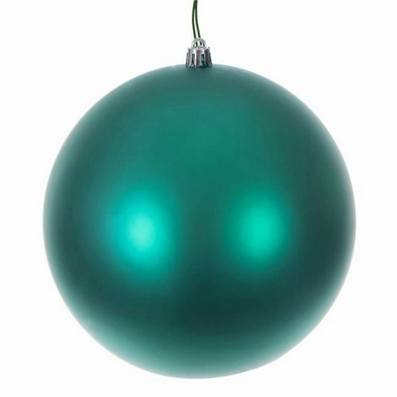 Vickerman N592042DMVL 8 in. Matte Seamless Ball UV Drilled Ornament, Teal