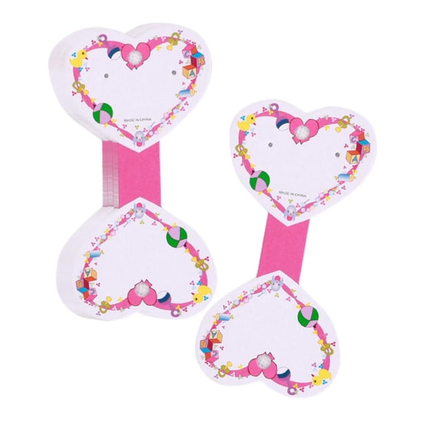 Tarjetas de Exhibición: Tarjetas de Exhibición de Joyas de 100 Paquetes, Portatarjetas de Joyería para Elásticos para El Cabello, Collares, Pulseras, Corazón de papel