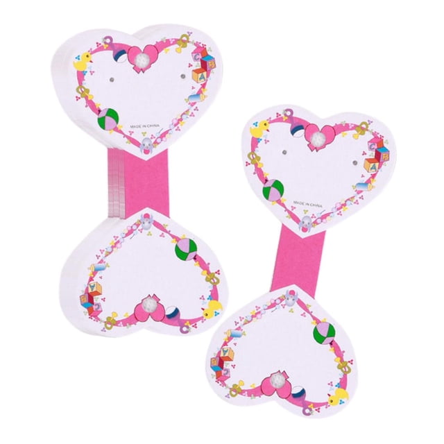 S SERENABLE 100pcs Jewelry Necklace Display Card Package Hanging Card Paper Heart