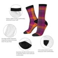 thumbnail image 3 of Yiaed Purple Yellow Buffalo Plaid Print Great elasticity Crew Socks Sports socks for Men and Women, 3 of 5