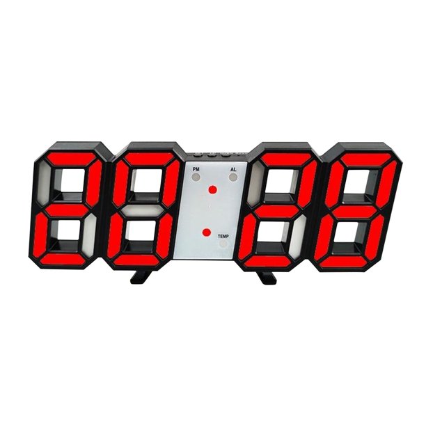 Herrnalise 3D Smart Stereo Alarm Clock LED Clock Temperature Clock