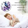 thumbnail image 3 of ZXCXRQFa Blue Bird On Branches Flower Wood Wall Clock Silent Non-Ticking Kitchen Desk Clock Battery Operated Analog Decorative Round Clocks 10 in Garden Home Decor, 3 of 7