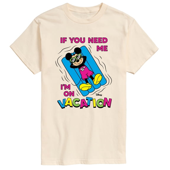 Disney - Mickey On Vacation - Men's Short Sleeve Graphic T-Shirt
