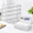 White-4, variant on Rainbow 8-pack Clear Plastic Letter Size Paper Storage Bins with Lids