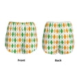 thumbnail image 3 of Balery St. Patrick's day argyle Pattern Women's Running Shorts with Liner 2 Pockets Elastic Workout Athletic Gym Yoga Shorts-Medium, 3 of 7