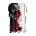 thumbnail image 4 of T Shirts For Women Womens Tops Summer Daily Casual V Neck Shirts Short Sleeve Tops Blouses Loose Fit Shirt, 4 of 4