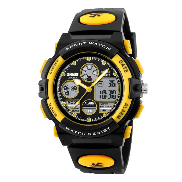 Multifunction Digital Sports Watch with Alarm & Backlight | Water Resistant for Hiking, Running & Cycling | Analog & Digital Display with Date & Stopwatch