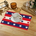 thumbnail image 2 of SLYNSHome 4th of July Placemats Patriotic America Stars & Stripes Memorial Day Independence Day Dining Table Decoratios Table Mats Cloth Placemats, 2 of 6