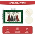 thumbnail image 6 of mubwai Waterclor Green Buffalo Plaid Christmas Trees Placemats Set of 4, 12x18 Inch Winter Table Mats for Outdoor Home Party Kitchen Dining Decor, 6 of 6