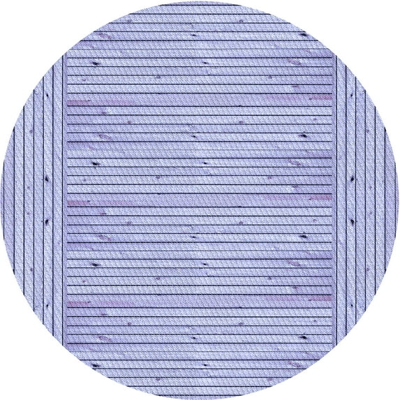 Ahgly Company Indoor Round Patterned Periwinkle Purple Area Rugs, 5' Round
