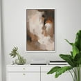thumbnail image 4 of PixonSign Framed Wall Art Pastel Grunge Watercolor Brown Abstract Artwork Colorful Oil Paintings Modern Canvas Prints Minimalism Contemporary Nordic Decorative for Rooms - 24"x36" White, 4 of 5
